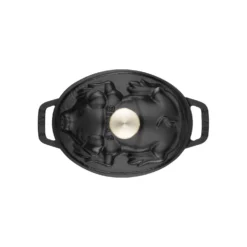 Staub Cocotte Schweinedeckel 17 cm, oval, , Gusseisen