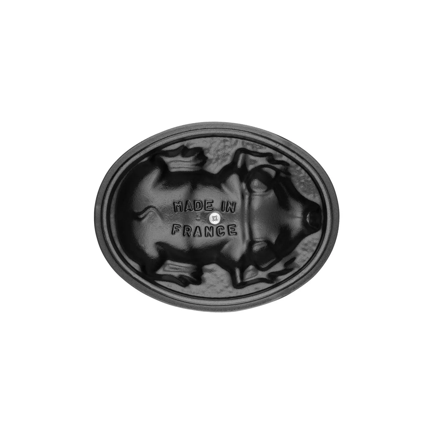 Staub Cocotte Schweinedeckel 17 cm, oval, , Gusseisen