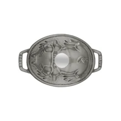 Staub Cocotte Schweinedeckel 17 cm, oval, , Gusseisen