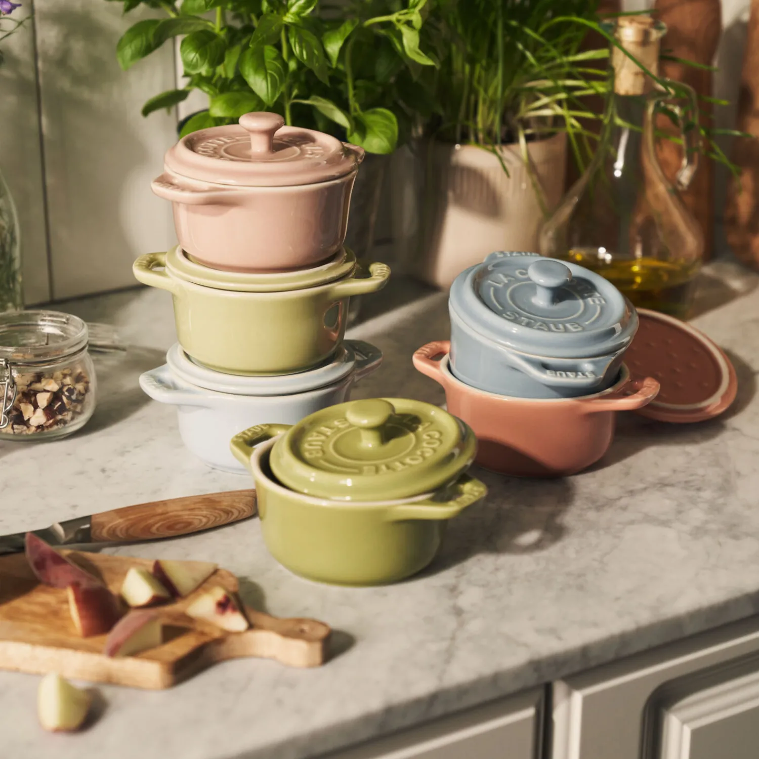 Staub Cocotte Set Macaron 6-tlg, rund, Keramik