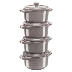 Staub Cocotte Set 4-tlg, rund, , Keramik