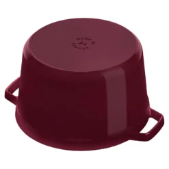 Staub Cocotte tief 24 cm, rund, Bordeaux, Gusseisen