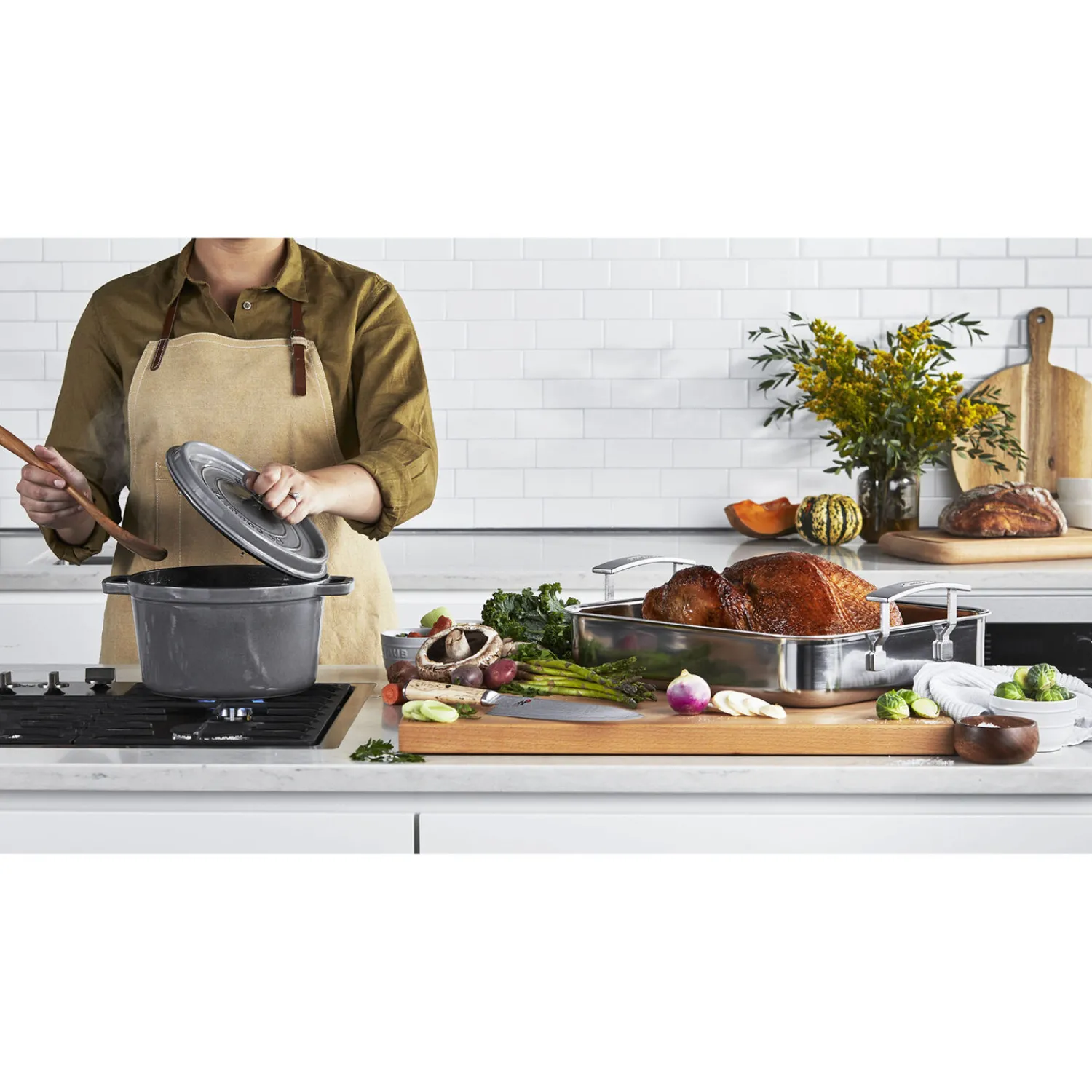 Staub Cocotte tief 24 cm, rund, , Gusseisen