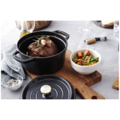 Staub Cocotte tief 24 cm, rund, , Gusseisen