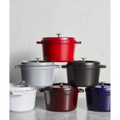 Staub Cocotte tief 24 cm, rund, , Gusseisen