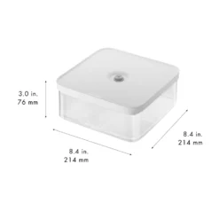 ZWILLING CUBE Box L / 21 cm, Transparent-Weiß