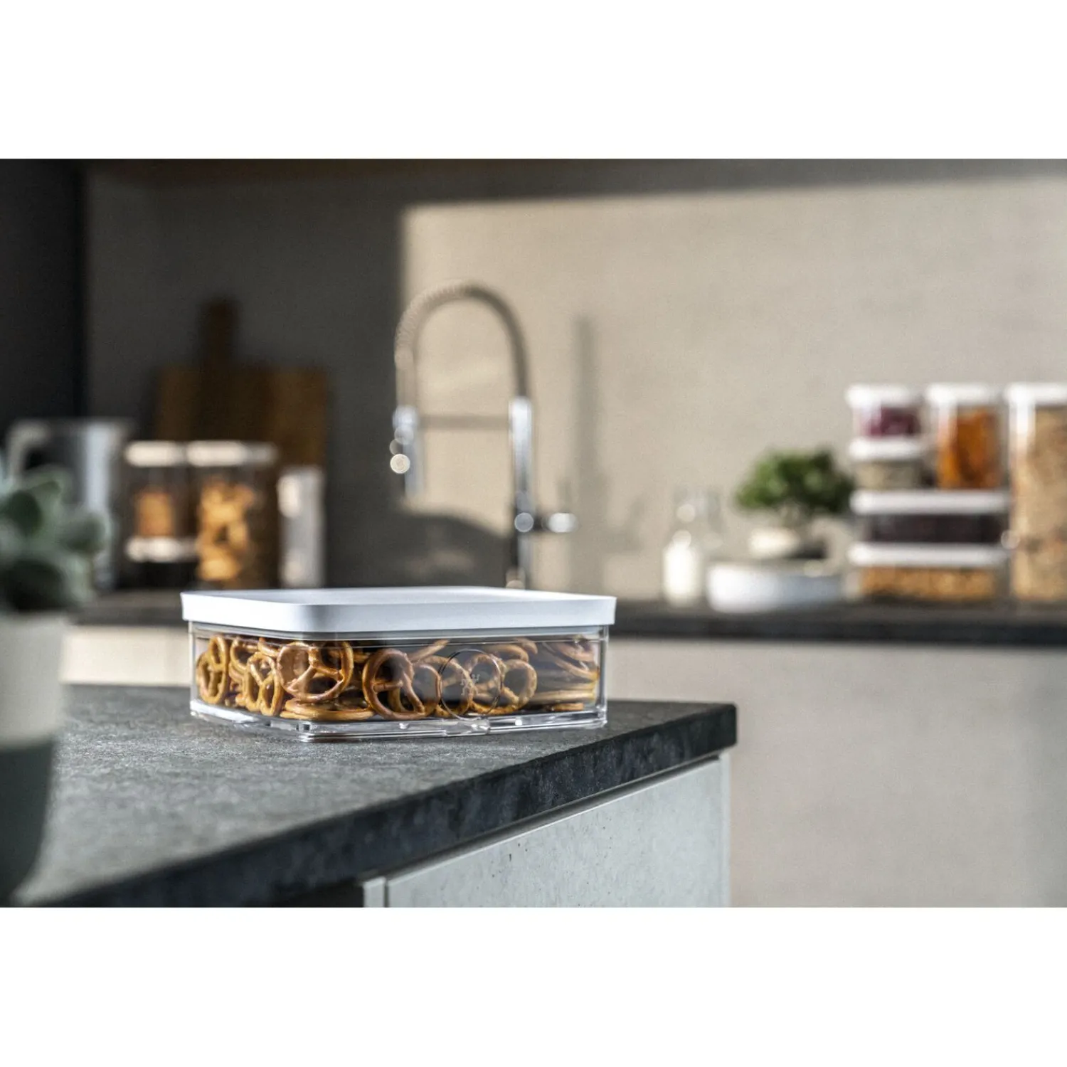 ZWILLING CUBE Box L / 21 cm, Transparent-Weiß