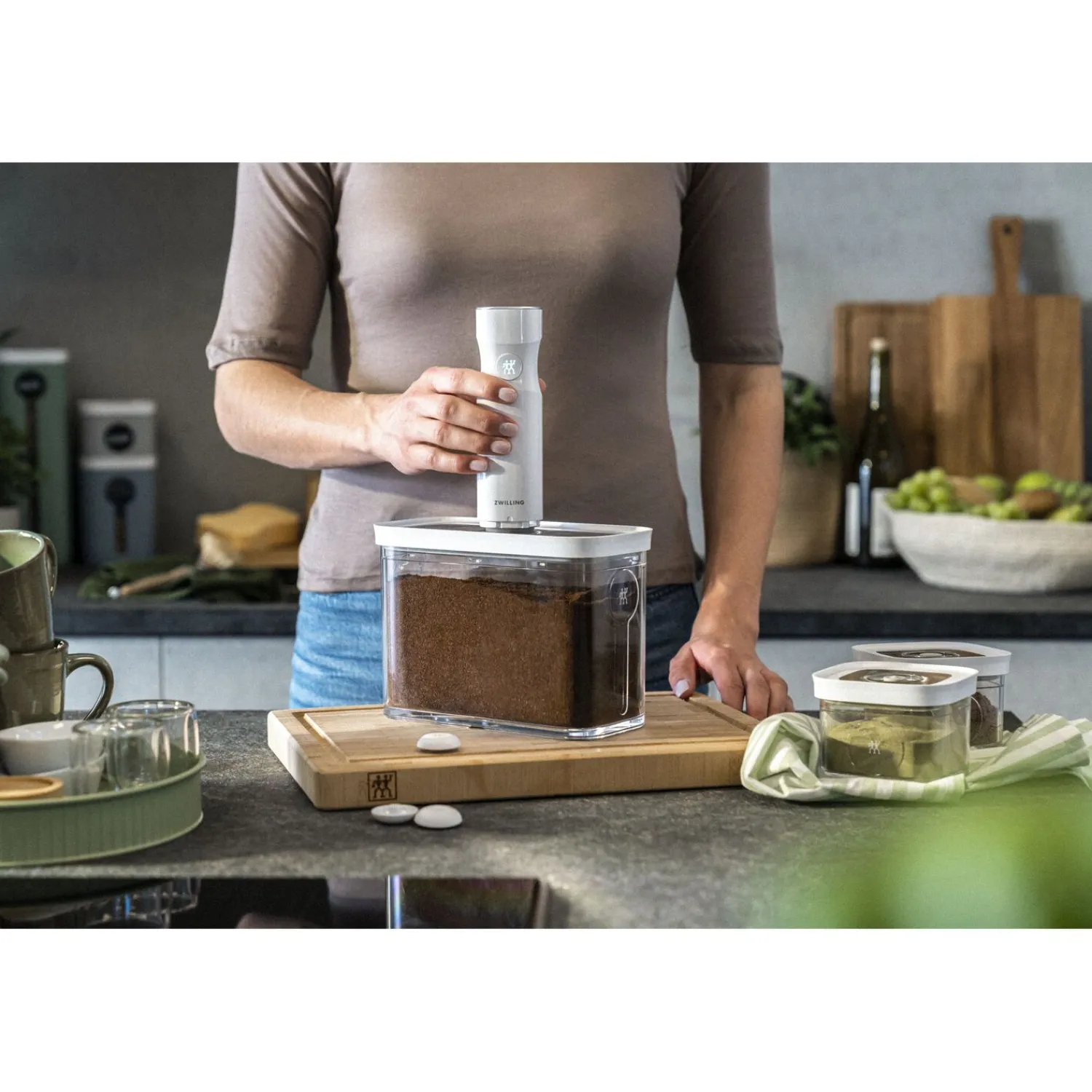 ZWILLING CUBE Box 2M / 21 cm, Transparent-Weiß