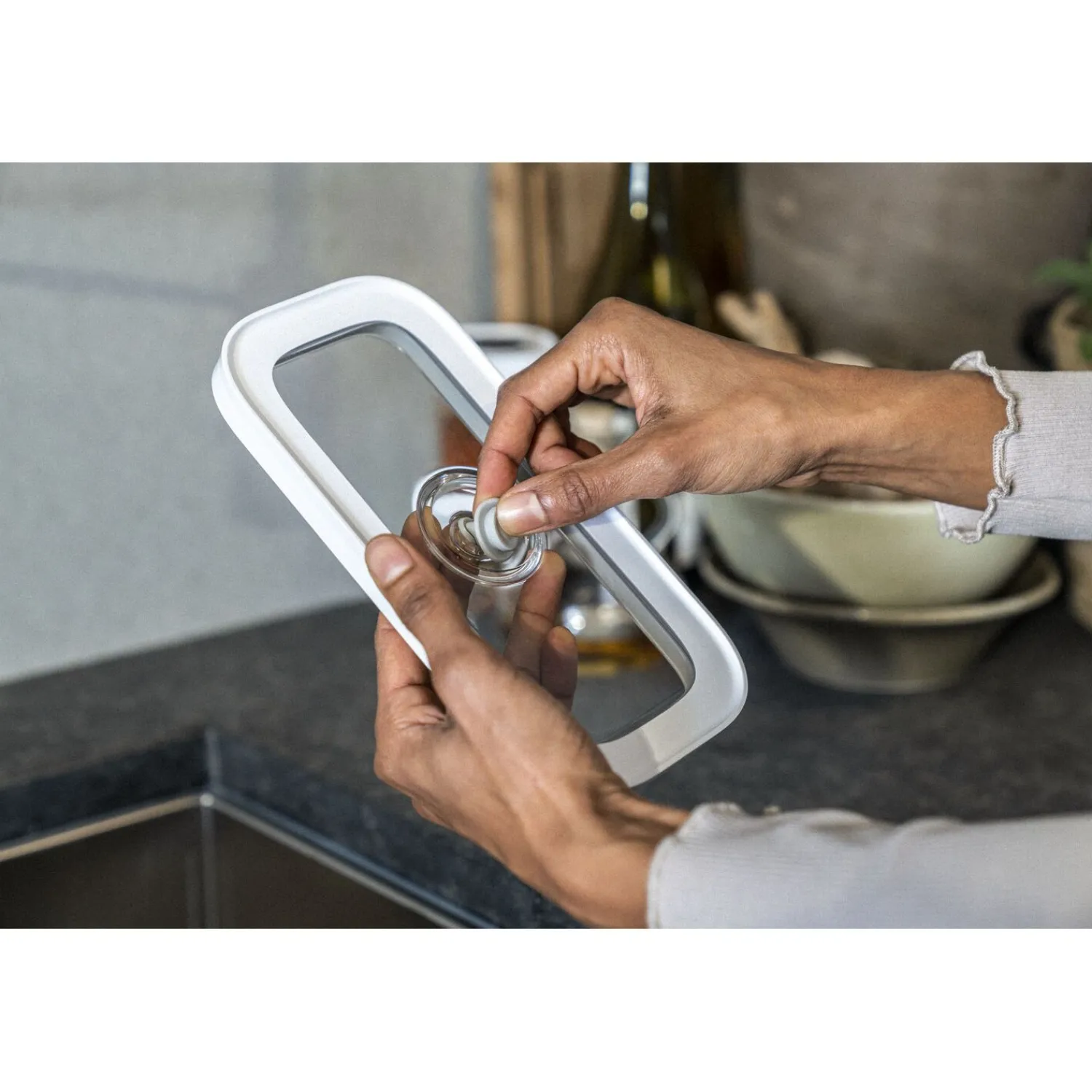 ZWILLING CUBE Box M / 21 cm, Transparent-Weiß