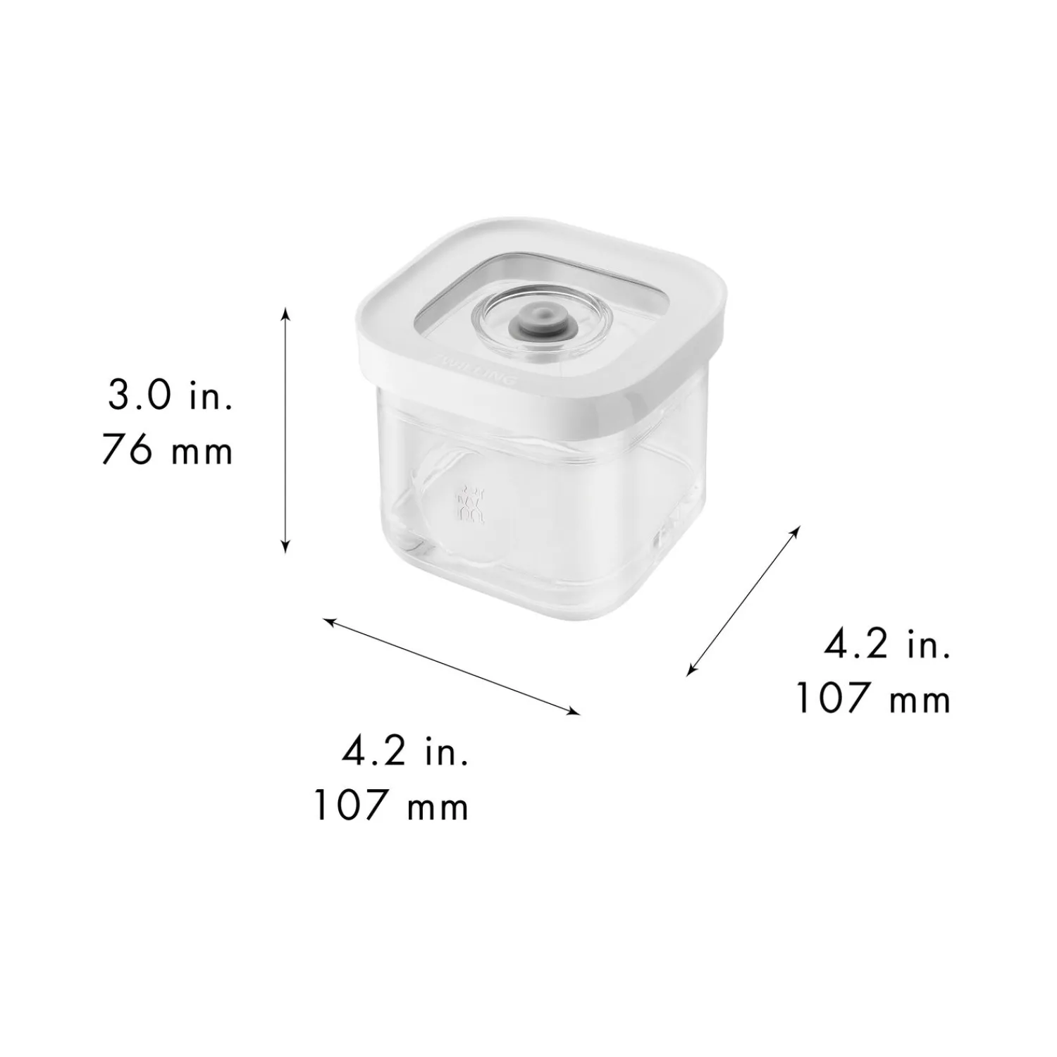 ZWILLING CUBE Box S / 11 cm, Transparent-Weiß