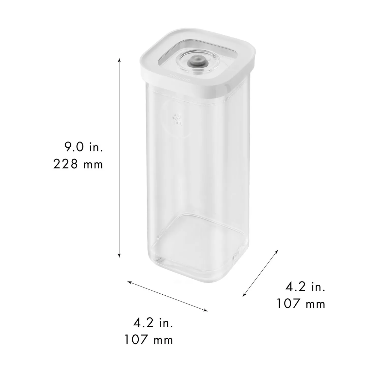 ZWILLING CUBE Box 3S / 11 cm, Transparent-Weiß