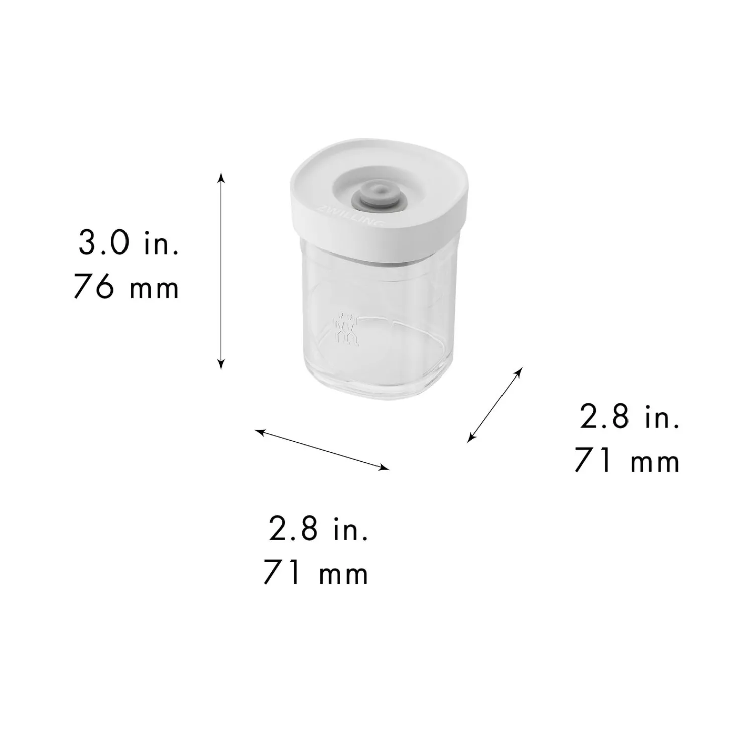 ZWILLING CUBE Set, XS / 3-tlg, Transparent-Weiß