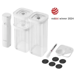 ZWILLING Cube Vakuum Starter Set, S / 6-tlg, Transparent-Weiß