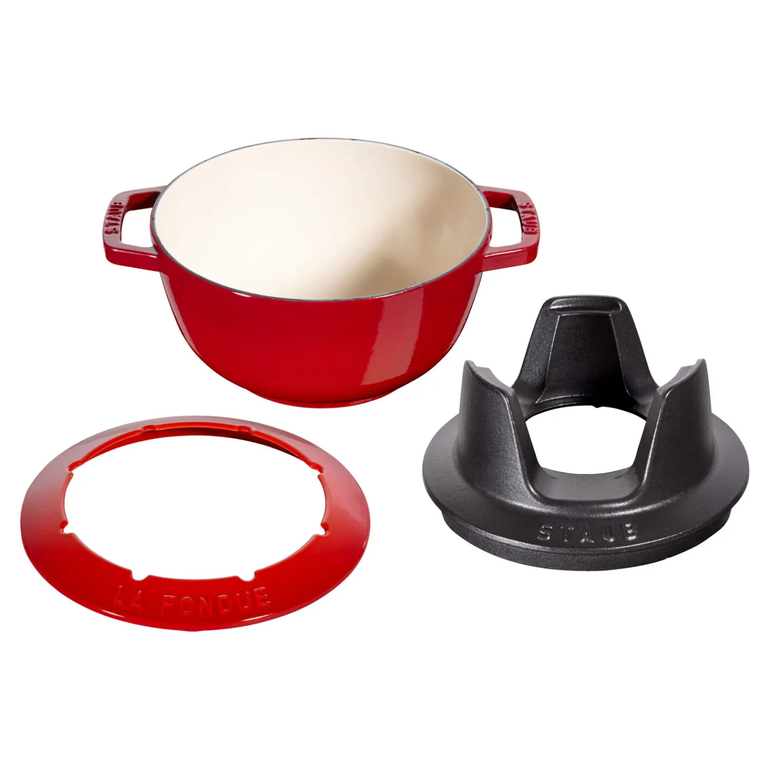 Staub Fondue Set 20 cm, rund, , Gusseisen