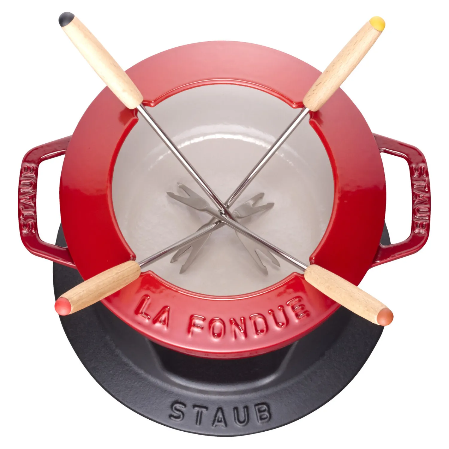 Staub Fondue Set 16 cm, rund, , Gusseisen