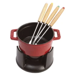 Staub Fondue Set 10 cm, rund, , Gusseisen