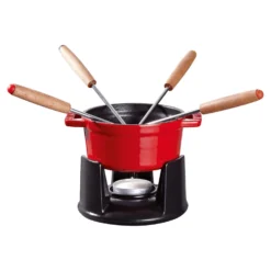 Staub Fondue Set 10 cm, rund, , Gusseisen