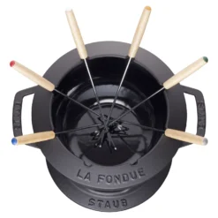 Staub Fondue Set 20 cm, rund, , Gusseisen