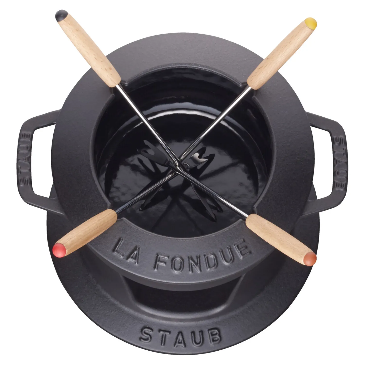 Staub Fondue Set 16 cm, rund, , Gusseisen