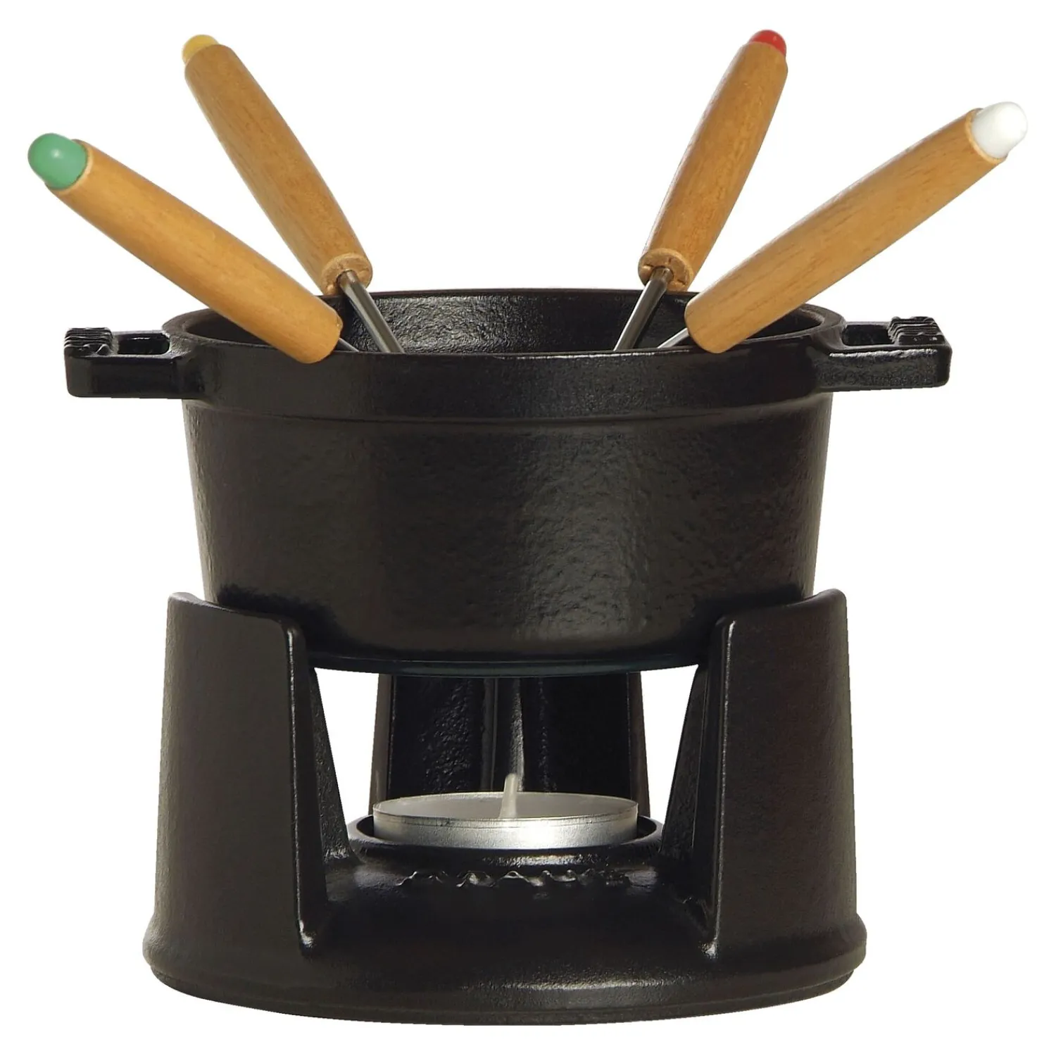 Staub Fondue Set 10 cm, rund, , Gusseisen