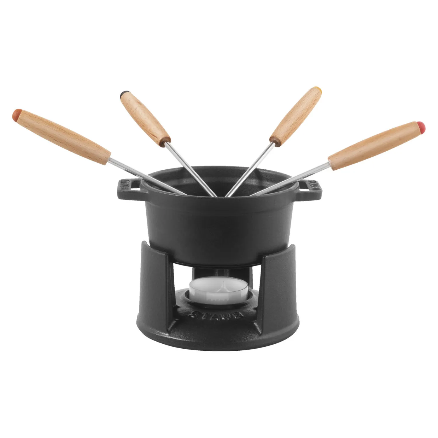 Staub Fondue Set 10 cm, rund, , Gusseisen