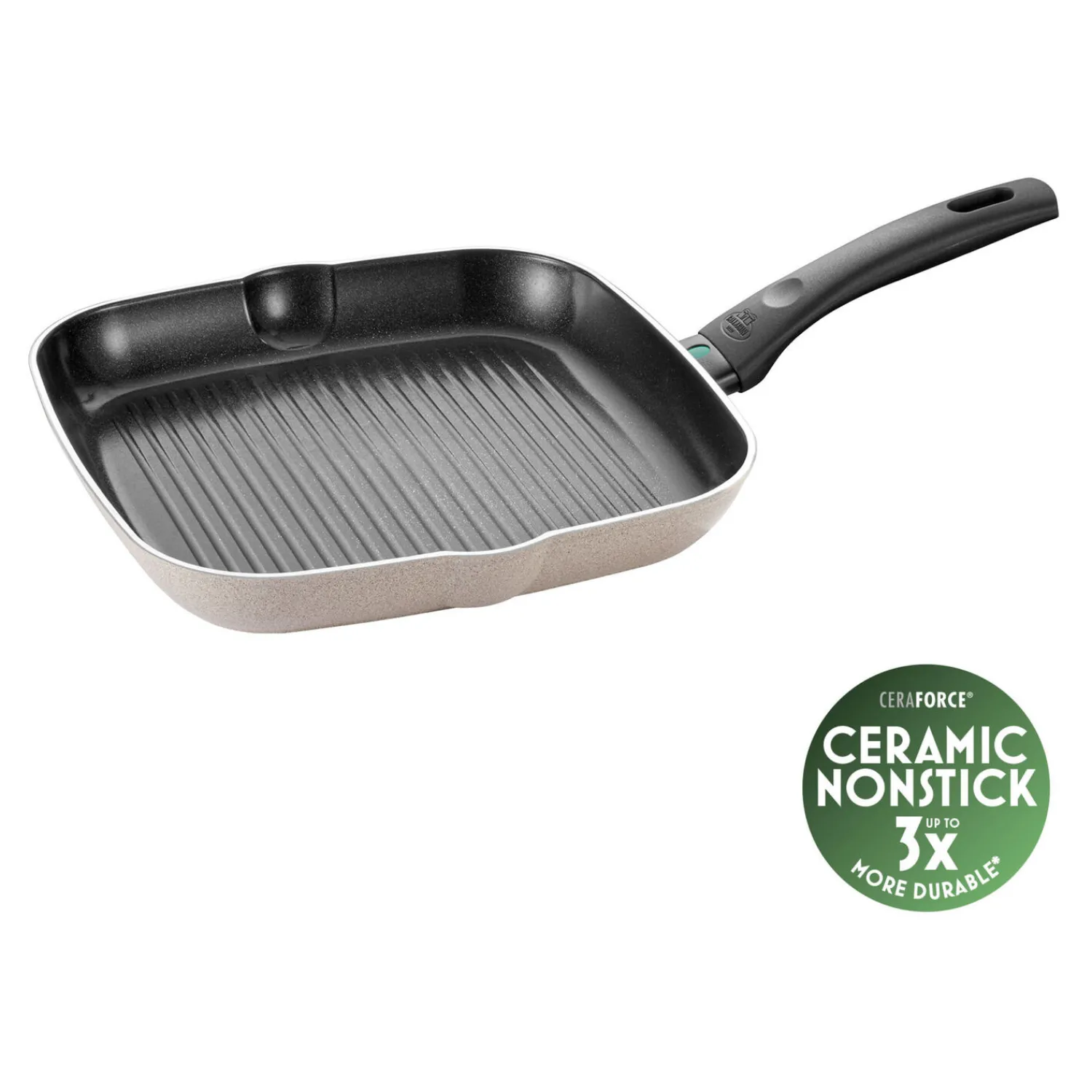 BALLARINI Grillpfanne, 28 cm, Aluminium, Keramische Antihaftbeschichtung