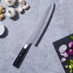 MIYABI Gyutoh 24 cm, Pakka Holz