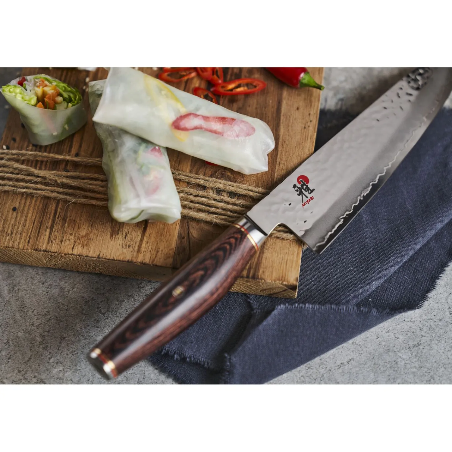 MIYABI Gyutoh 20 cm, Pakka Holz