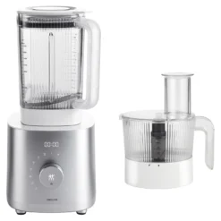ZWILLING Hochleistungsstandmixer Pro mit Food Processor, Silber-Weiß