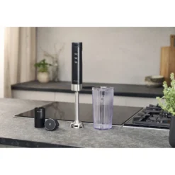 ZWILLING Kabelloser Stabmixer mit digitaler Küchenwaage, 4-tlg., Schwarz