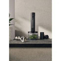 ZWILLING Kabelloser Stabmixer Starter Set mit Ladestation und Zerkleinerer, 5-tlg., Schwarz