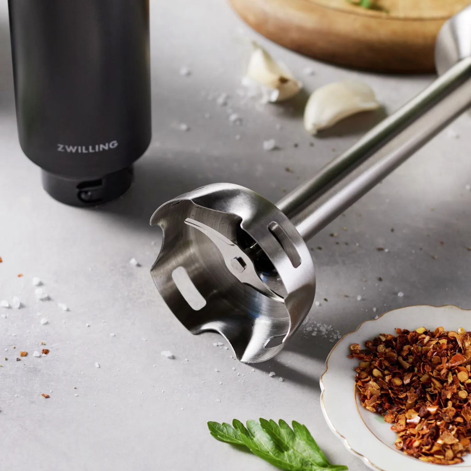 ZWILLING Kabelloser Stabmixer, Starter Set mit Akku