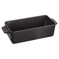 Staub Kastenform 23 x 12 cm, rechteckig, Schwarz, Gusseisen