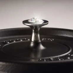 Staub Knauf mit Kristall von Swarovski, Edelstahl