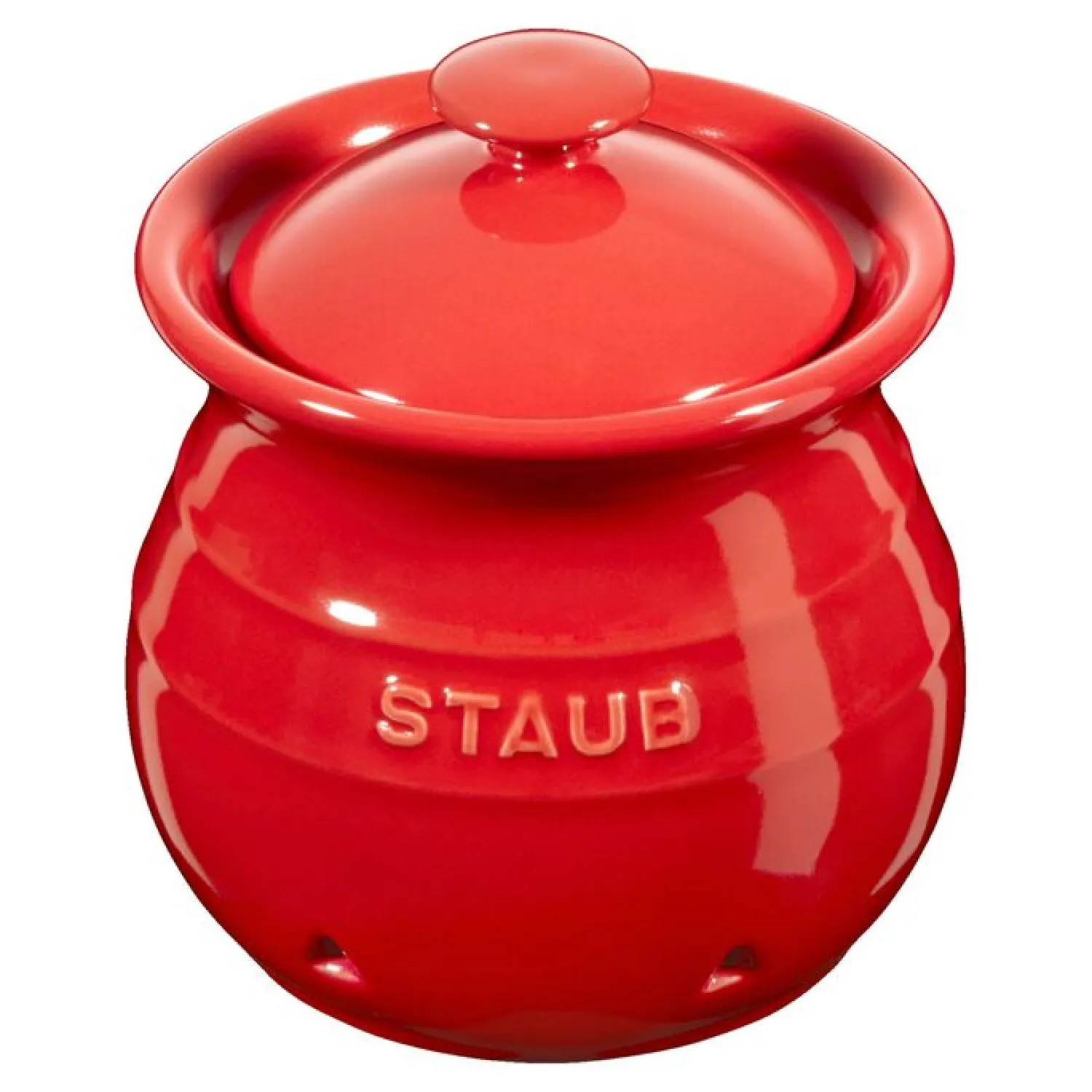 Staub Knoblauchbehälter Kirsch-Rot, Keramik
