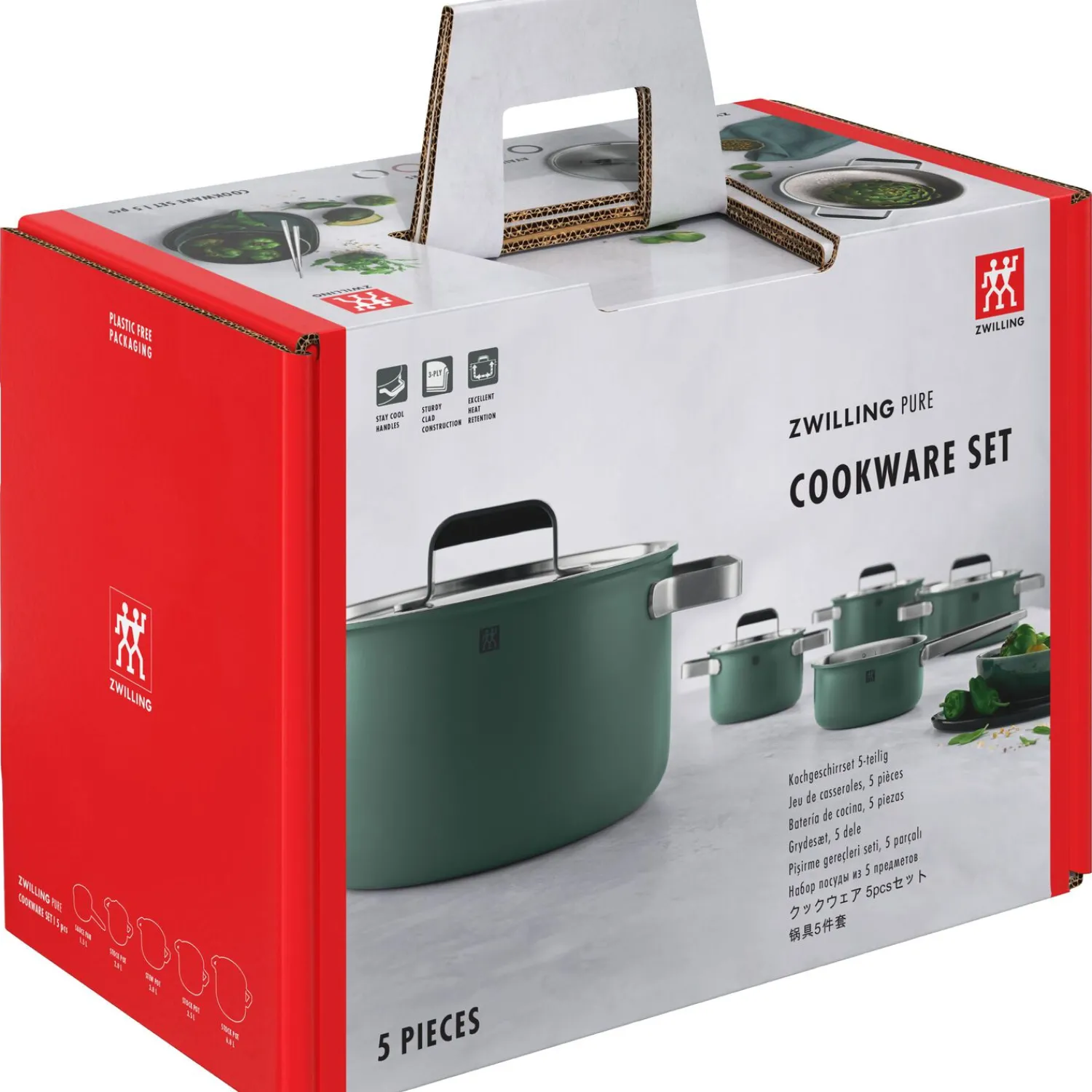 ZWILLING Kochgeschirrset, 5-tlg, 18/10 Edelstahl