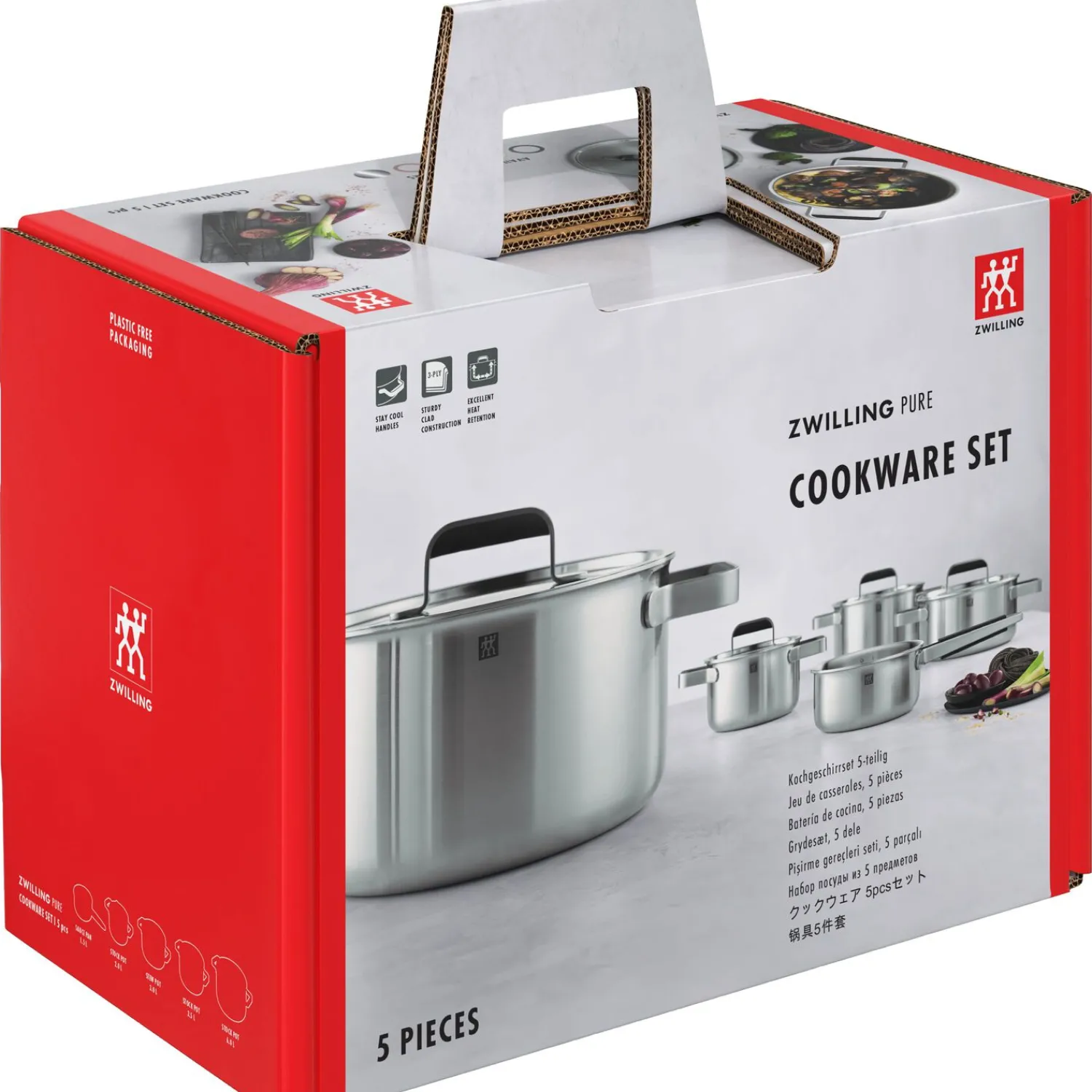 ZWILLING Kochgeschirrset, 5-tlg, 18/10 Edelstahl