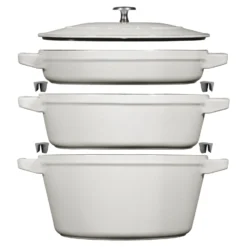 Staub Kochtopfset Stackable 3-tlg, rund, , Gusseisen