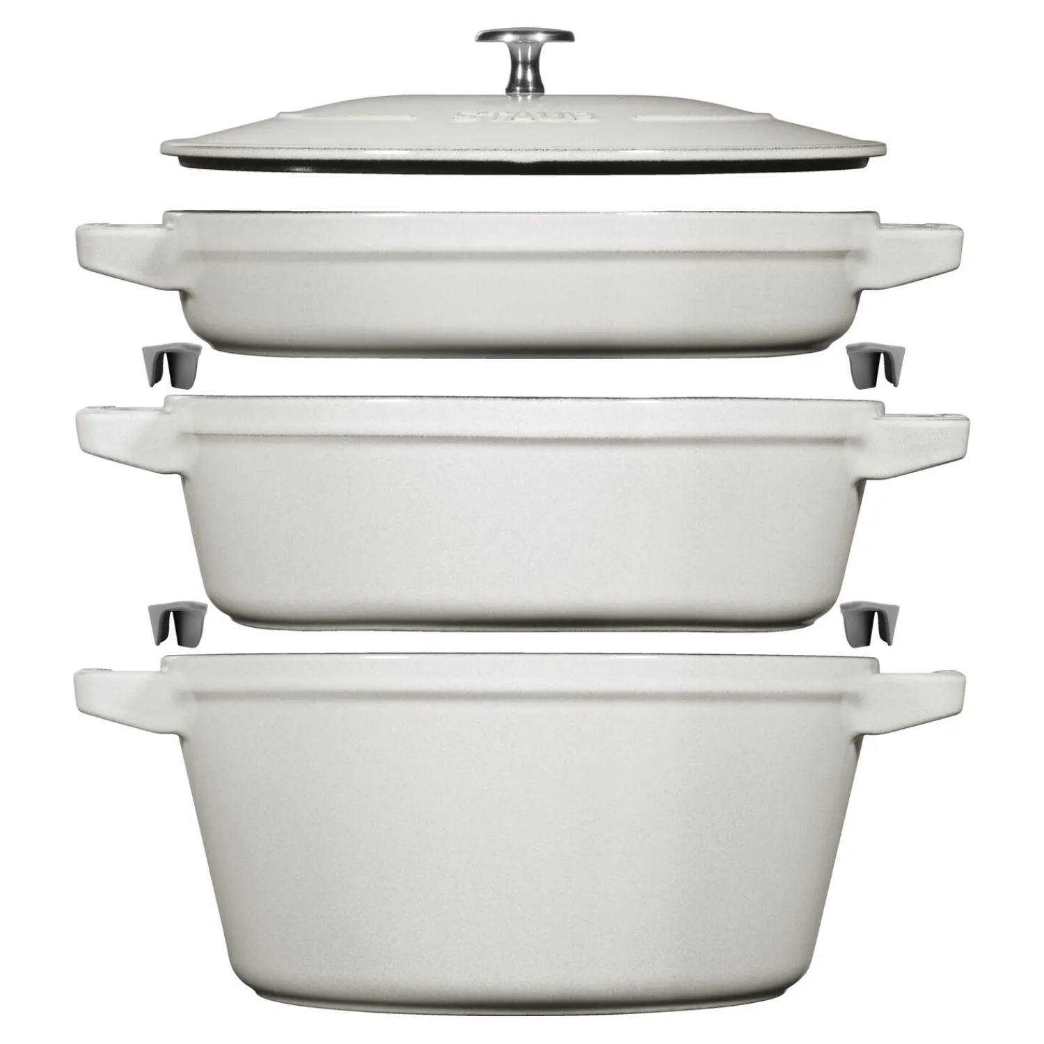 Staub Kochtopfset Stackable 3-tlg, rund, , Gusseisen