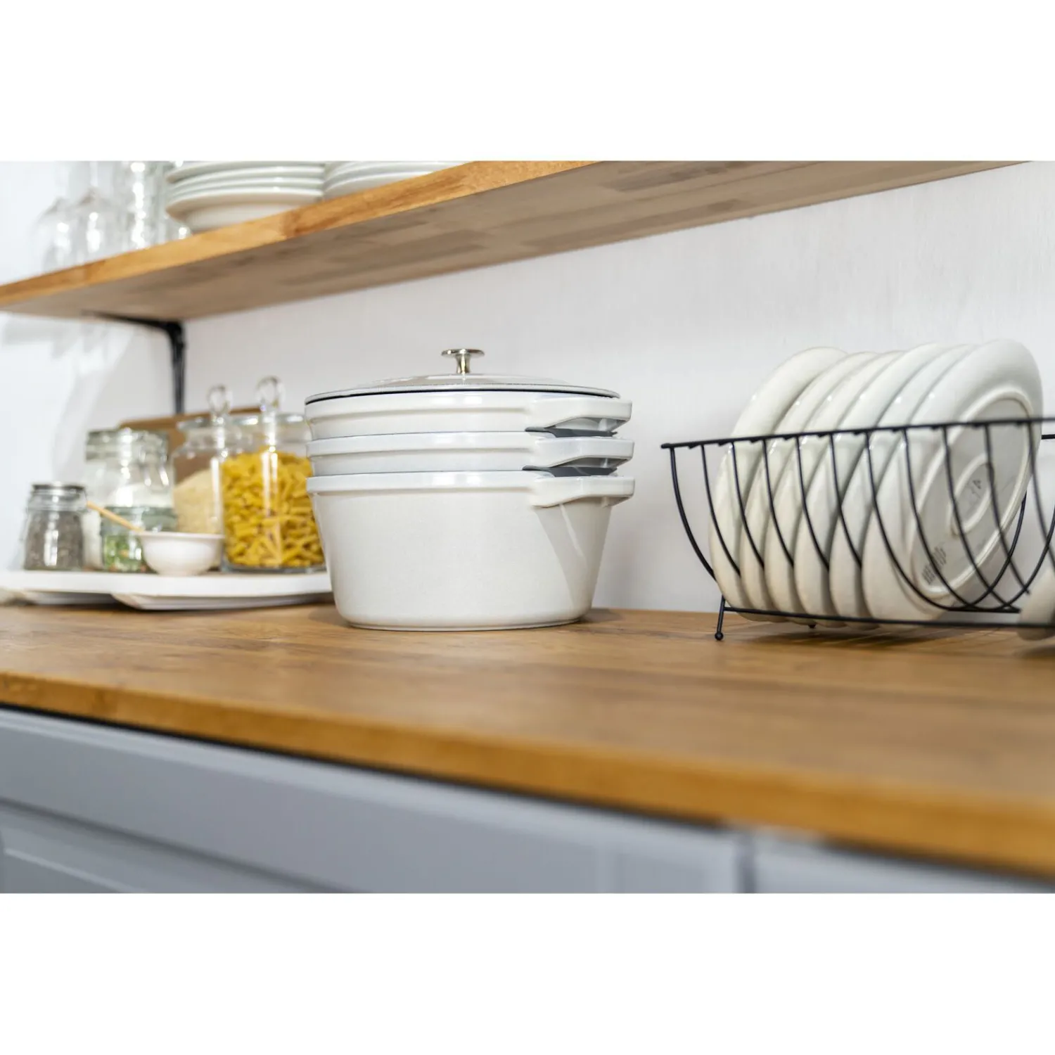 Staub Kochtopfset Stackable 3-tlg, rund, , Gusseisen