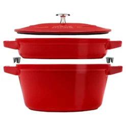 Staub Kochtopfset Stackable 2-tlg, rund, , Gusseisen