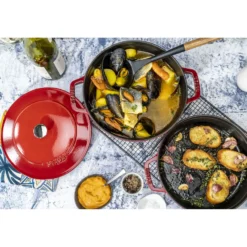 Staub Kochtopfset Stackable 2-tlg, rund, , Gusseisen