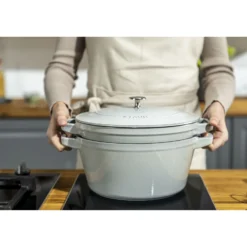 Staub Kochtopfset Stackable 2-tlg, rund, , Gusseisen