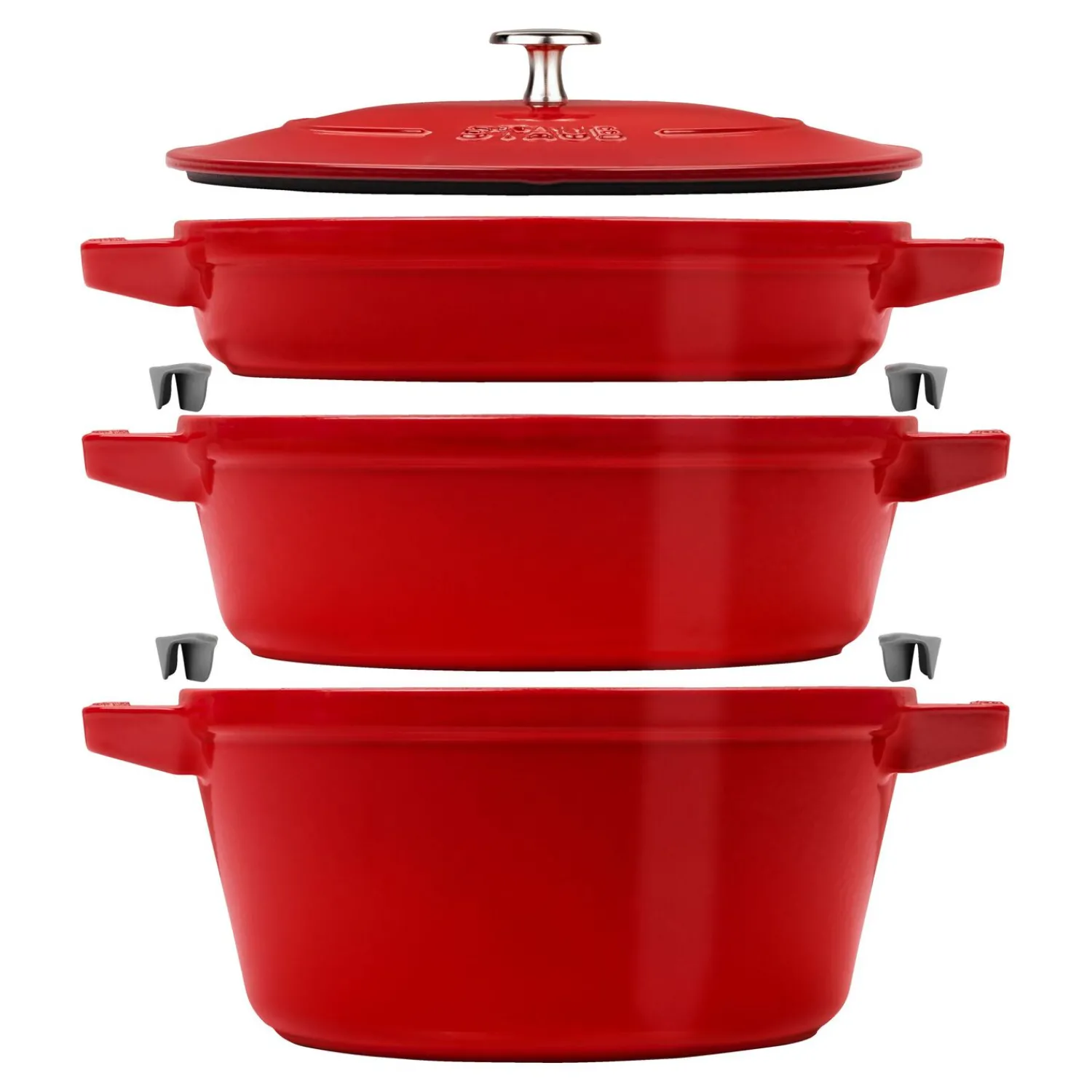 Staub Kochtopfset Stackable 3-tlg, rund, , Gusseisen