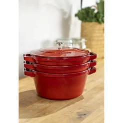 Staub Kochtopfset Stackable 3-tlg, rund, , Gusseisen