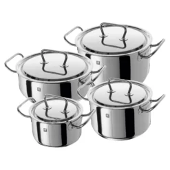 ZWILLING Kochtopfset, 4-tlg. / 16/20/24 cm, Silber, Edelstahl