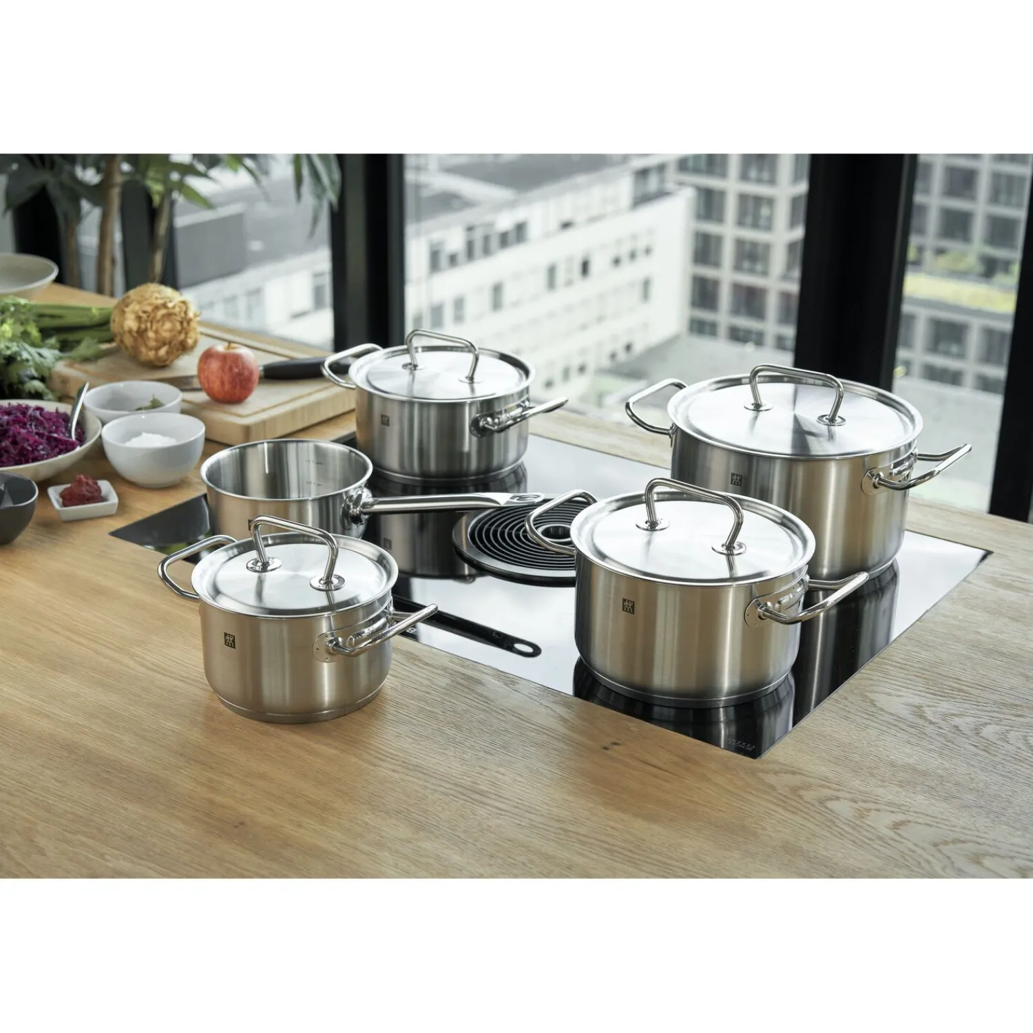 ZWILLING Kochtopfset 5-tlg, 18/10 Edelstahl