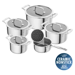 ZWILLING Kochtopfset 5-tlg, 18/10 Edelstahl