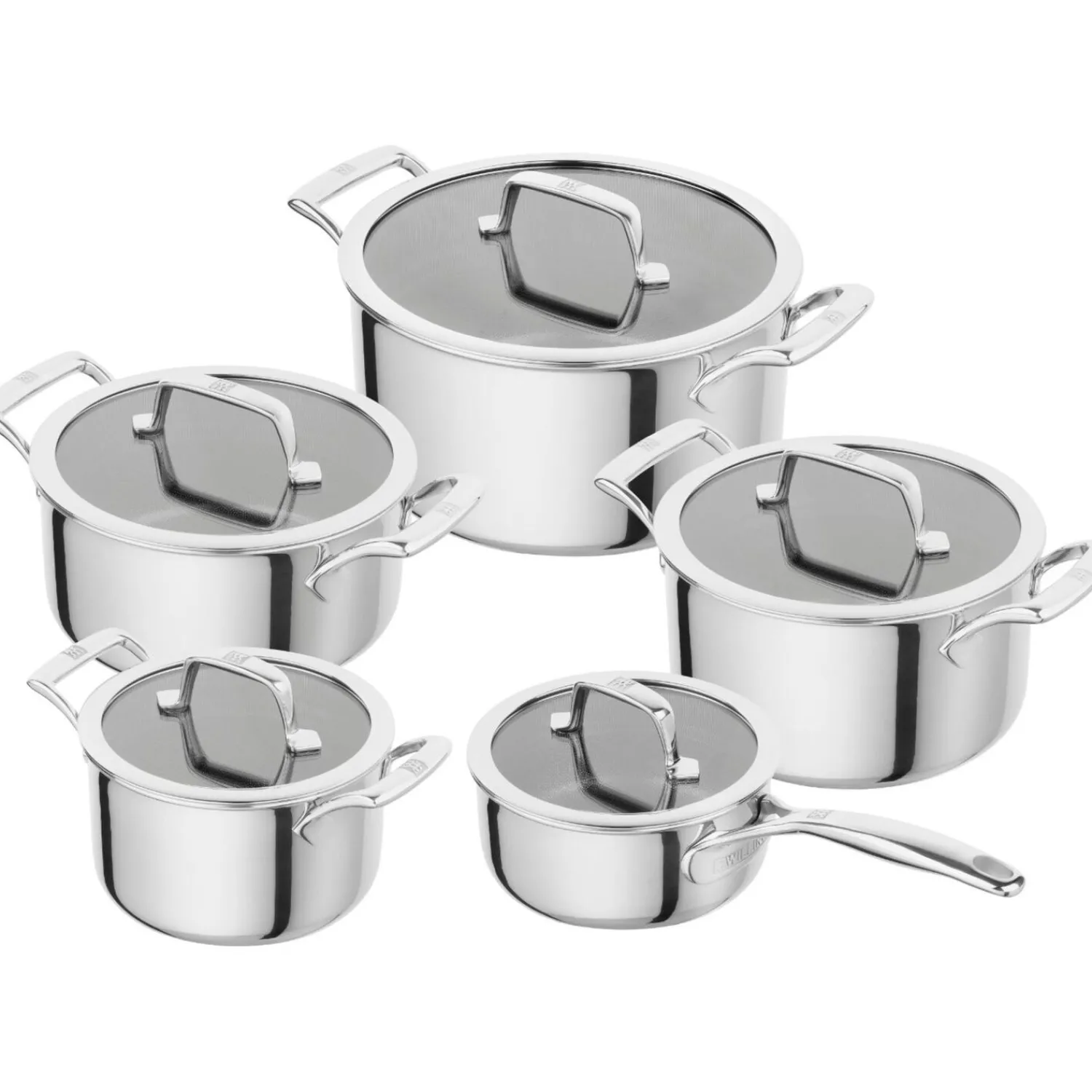 ZWILLING Kochtopfset 5-tlg, 18/10 Edelstahl