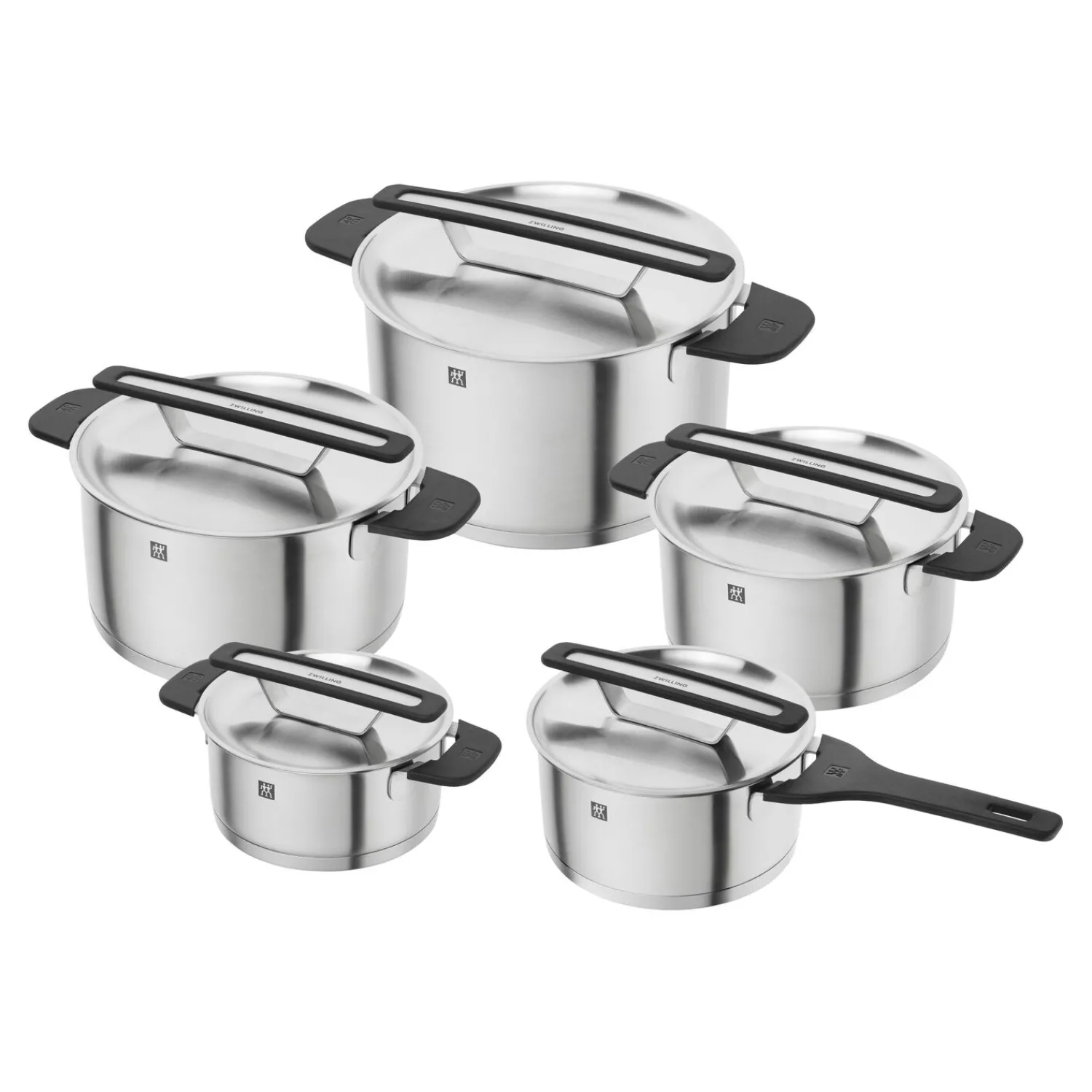 ZWILLING Kochtopfset 5-tlg, 18/10 Edelstahl